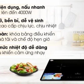 Bếp điện từ đôi lắp âm Bluestone ICB-6818