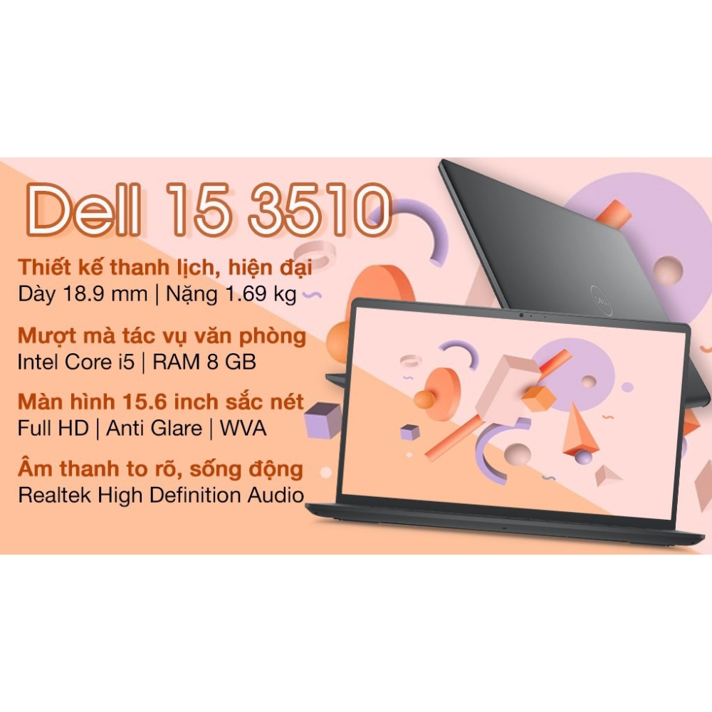Laptop Dell Vostro 3510 i5 1135G7/8GB/512GB/2GB MX350/OfficeHS/Win11 (P112F002BBL)