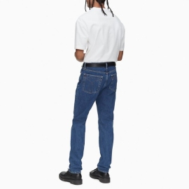 Quần Jeans Calvin Klein Slim Straight Fit Gravel Stone Indigo Jeans Màu Xanh Size 31