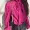 Áo Sơ Mi YSL Saint Laurent Bow-detail Blouse Màu Hồng Size 34 Áo Sơ Mi YSL Saint Laurent Bow-detail Blouse Màu Hồng Size 34