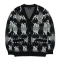Áo Cardigan MLB Argyle Monogram New York Yankees 3AKCY0224-50BKS Màu Đen Xám Size M